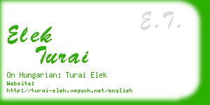 elek turai business card